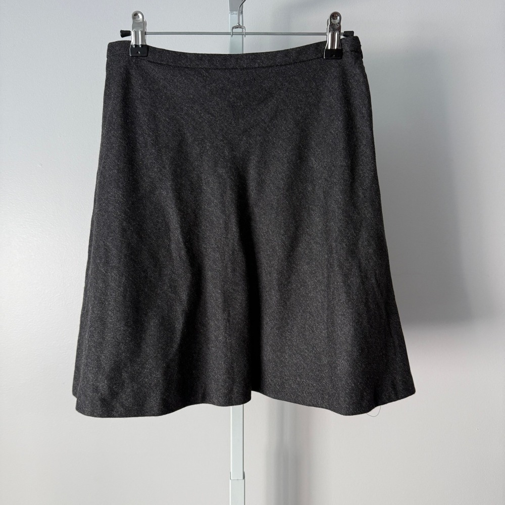 J.Crew 6 Gray Merino Wool A-Line Skirt Professional Dress Preppy Minimalist